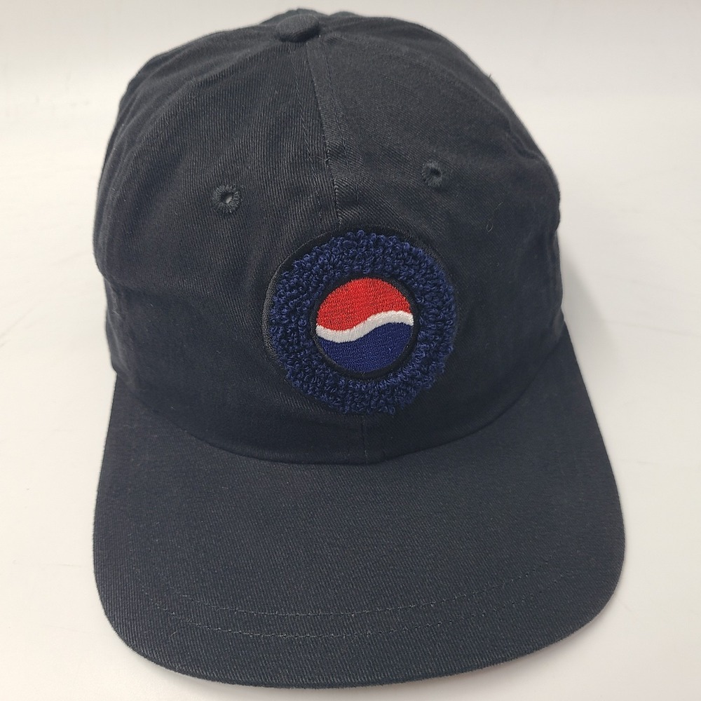 Vintage Pepsi Hat Snapback Black Soda Pop Advertising 90s Cotton Casual Wear Men